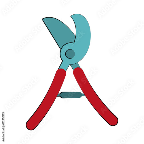 garden shears tool icon vector illustration graphic design