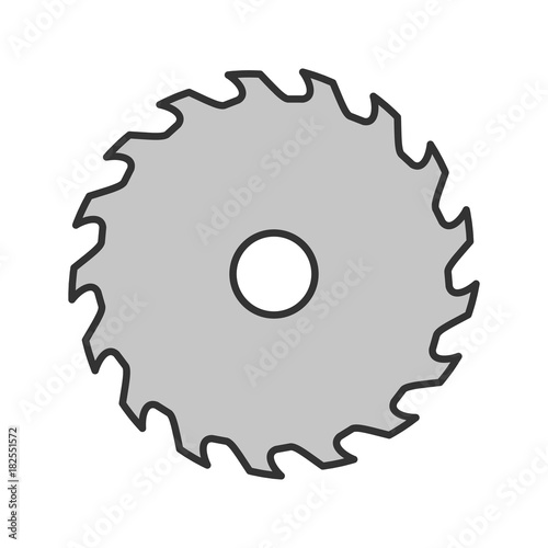 Circular saw blade color icon