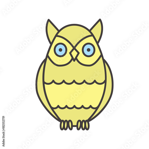 Owl color icon
