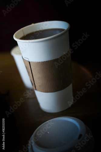 Hot americano coffee