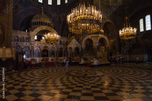 Inside view Alexander Nevski cathedral  Sofia  Bulgaria