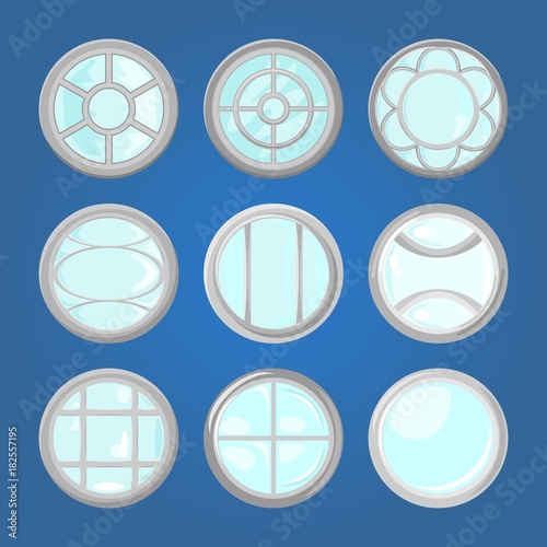 Round windows with different frames
