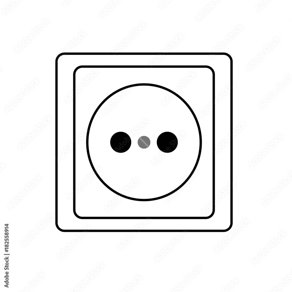Electrical outlet line icon. Vector illustration. Electrical outlet line icon. Vector illustration.