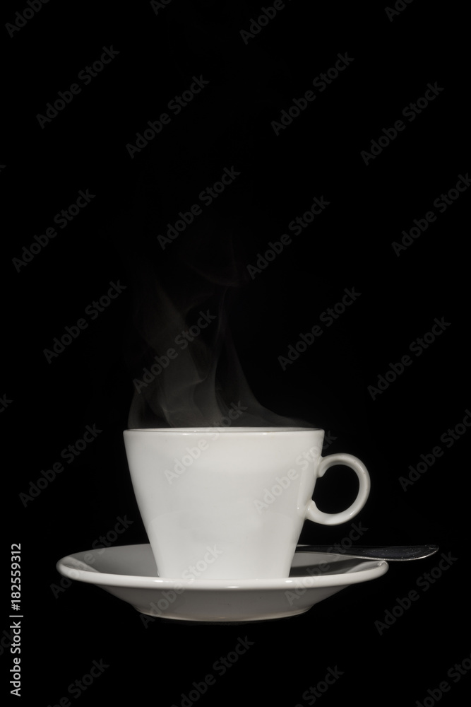 white cup with hot drink white cup with hot drink
