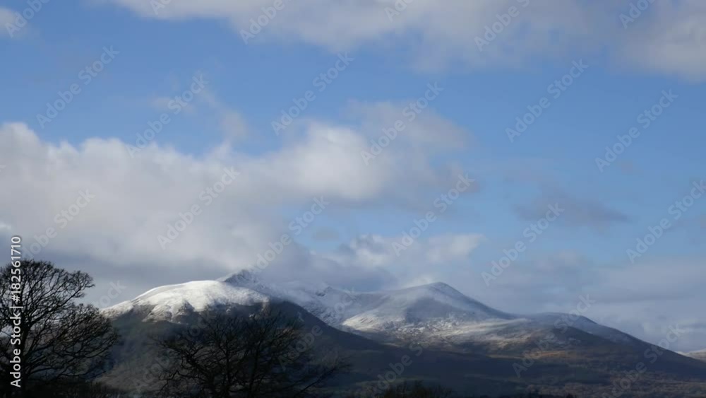 Passing Clouds Cast Shadows On Snow Capped Mountains Time Lapse Passing Clouds Cast Shadows On Snow Capped Mountains Time Lapse