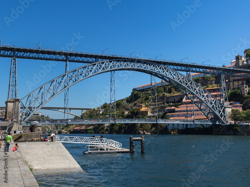 Dom Luis I Bridge over Douro River in Porto, Portugal © GioRez