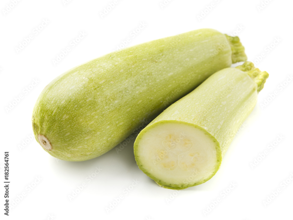 Ripe fresh squash isolated on white background