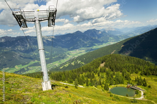 Place of reflection monument near Planai mountain station, Alps, Austria photo