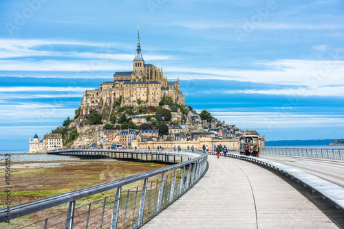 Canvastavla Mont-Saint-Michel, an island with the famous abbey, Normandy, France