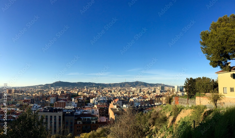 panoramic of Barcelona, Spain