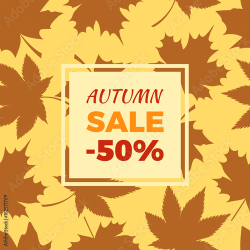 Wallpaper Mural Autumn Sale -50 off in Frame Leaves Foliage Icons Torontodigital.ca