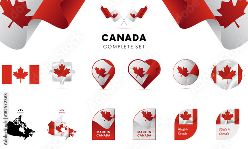 Canada complete set. Vector illustration.