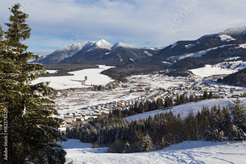 Zuberec ski resort; Western Tatras. Slovakia. Winter landscape