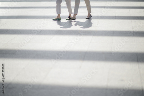 Women walking on the floor