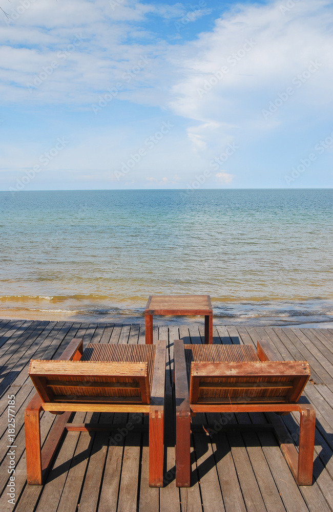 Empty chair on the beach Empty chair on the beach