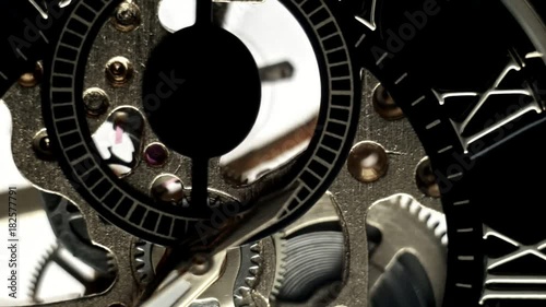 The ticking hands of the clock, the hour dial of Roman numerals