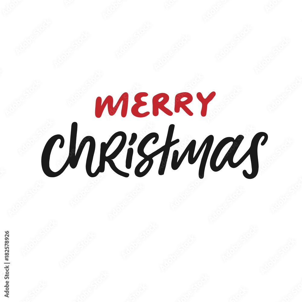 Merry Christmas calligraphy phrase. Design element for invitations and greeting cards. Merry Christmas calligraphy phrase. Design element for invitations and greeting cards.