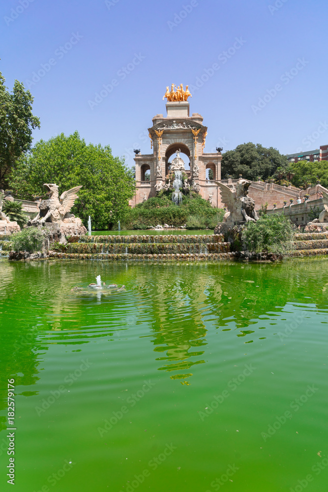 Park de la Ciutadella, famous site of Barcelona, Spain