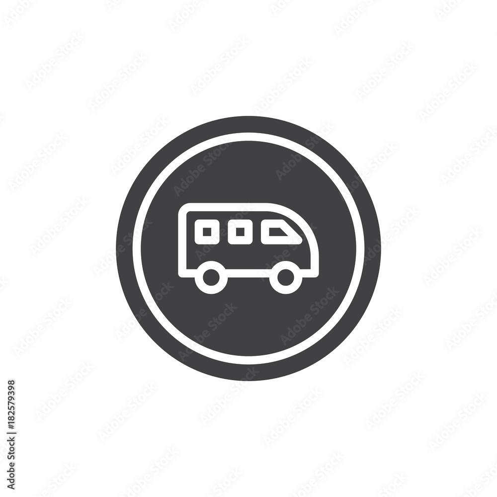 Bus stop icon vector, filled flat sign, solid pictogram isolated on white. School bus traffic symbol, logo illustration. Bus stop icon vector, filled flat sign, solid pictogram isolated on white. School bus traffic symbol, logo illustration.