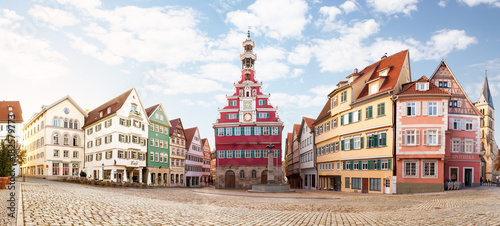 panorama of medieval town Esslingen am Neckar Germany famous landmark town hall photo