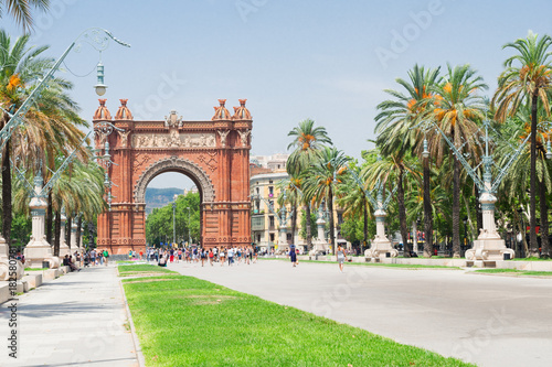 Passeig de Luis Companys and Arc de Triomf, Barcelona Spain