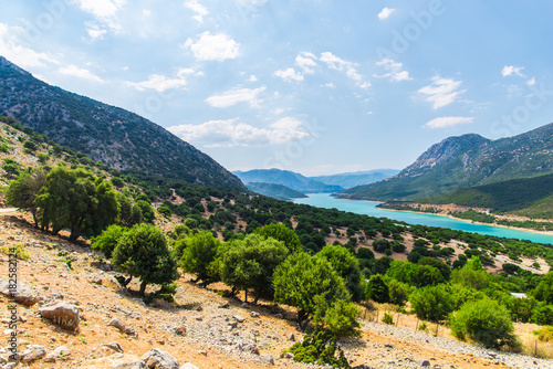 Mountain lake in the Greece