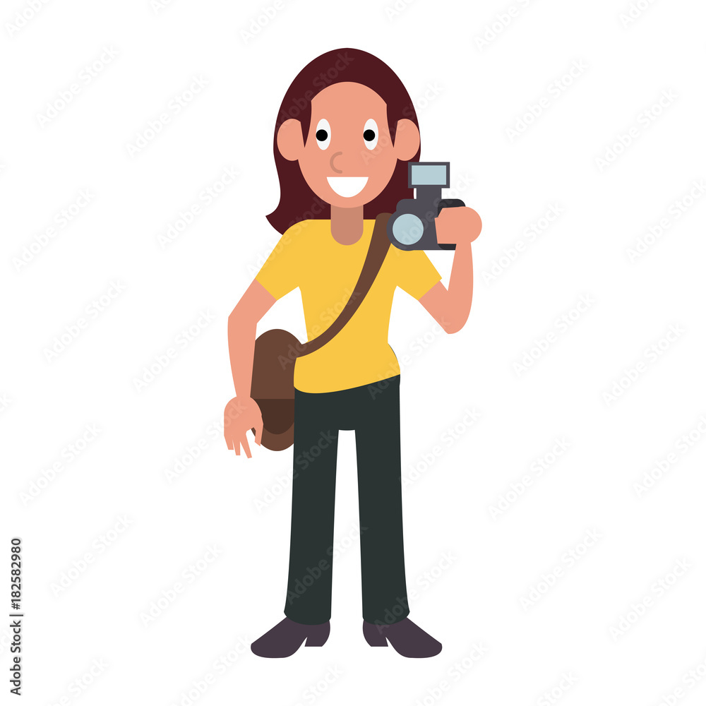 Photographer avatar cartoon icon vector illustration graphic design Photographer avatar cartoon icon vector illustration graphic design