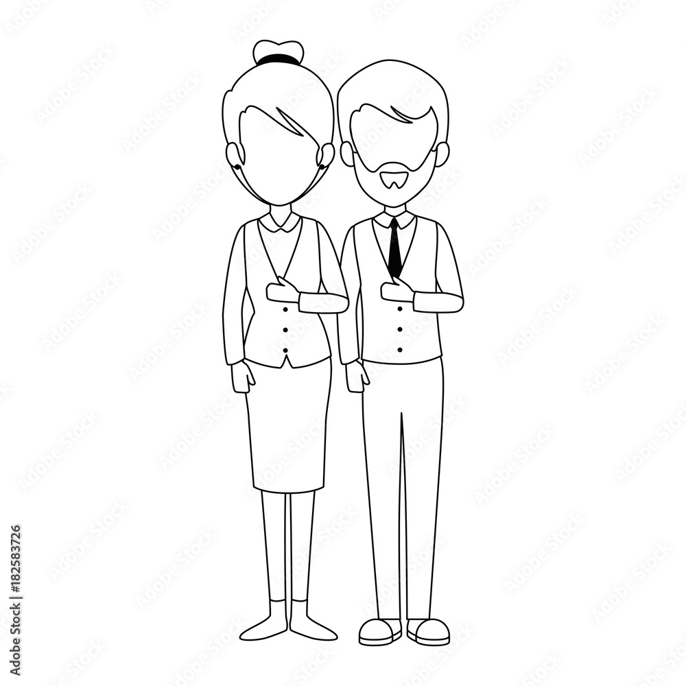 business people avatars characters vector illustration design