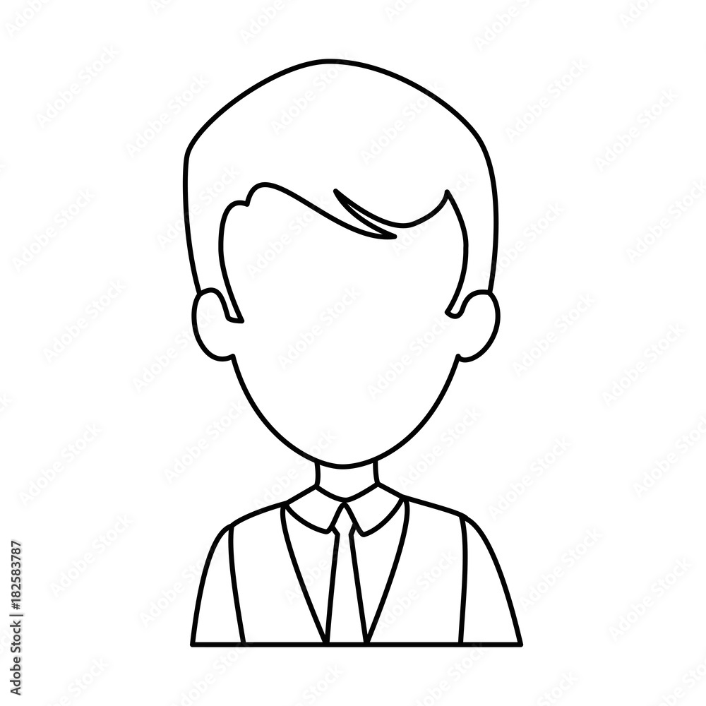 elegant businessman avatar character vector illustration design