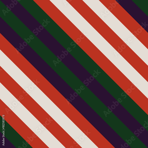 Christmas Diagonal Striped Seamless Pattern