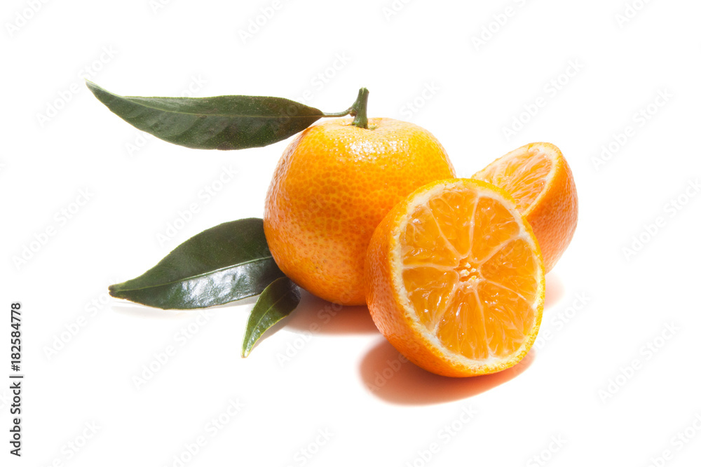 Mandarin on a white background Mandarin on a white background