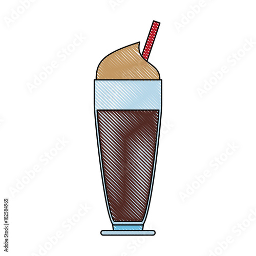 Delicious capuccino cup icon vector illustration graphic design