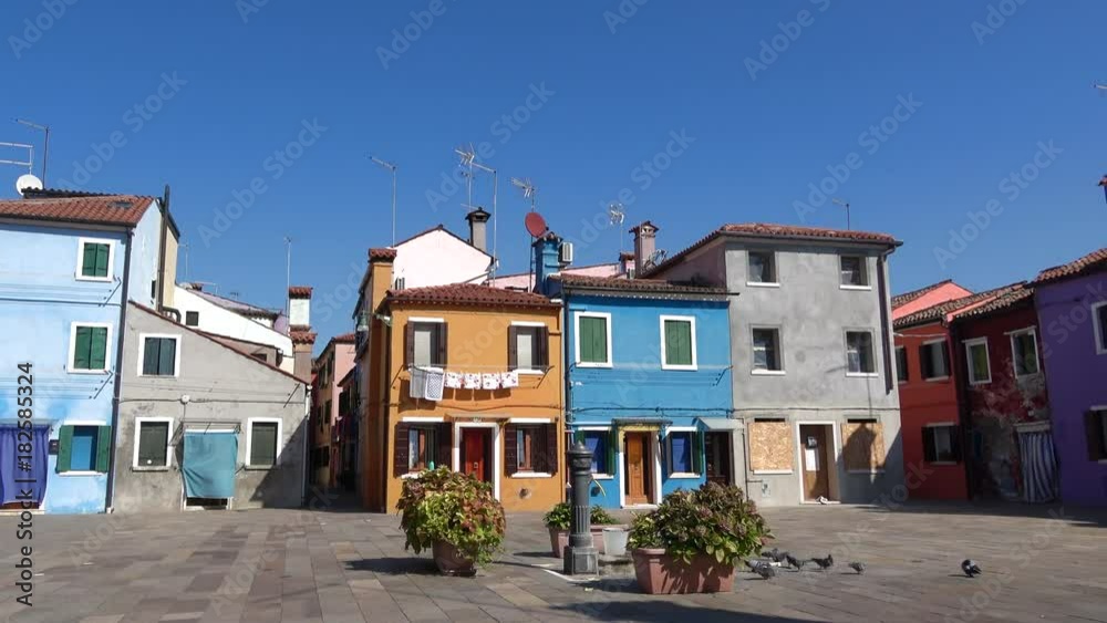 Cozy patio on a sunny day. Burano island, Venice Cozy patio on a sunny day. Burano island, Venice