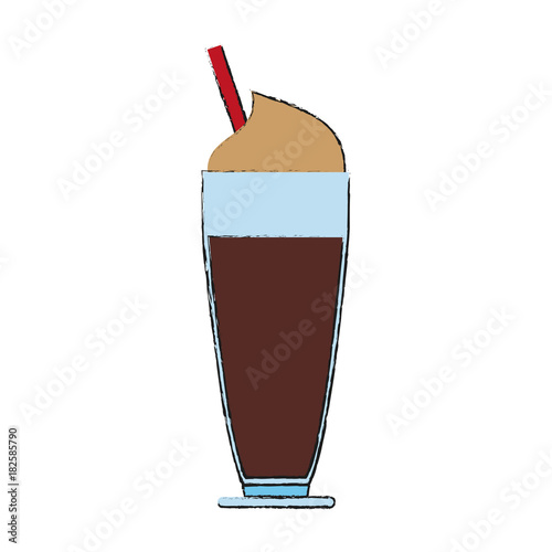Delicious capuccino cup icon vector illustration graphic design