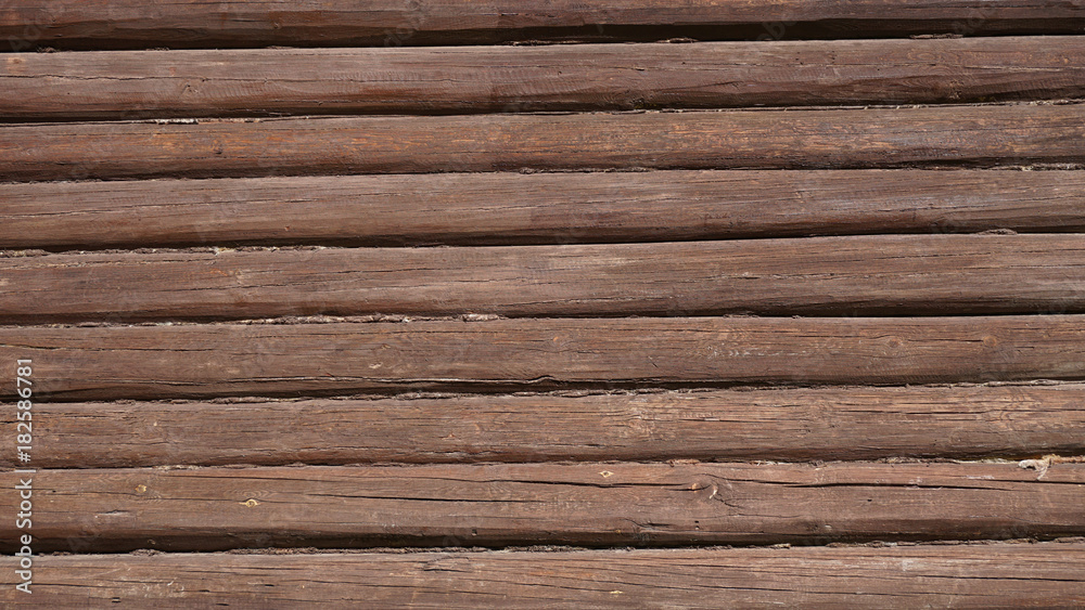 Obraz premium the wall of Russian national wooden house