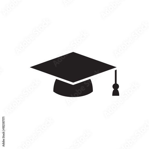 graduation hat icon illustration