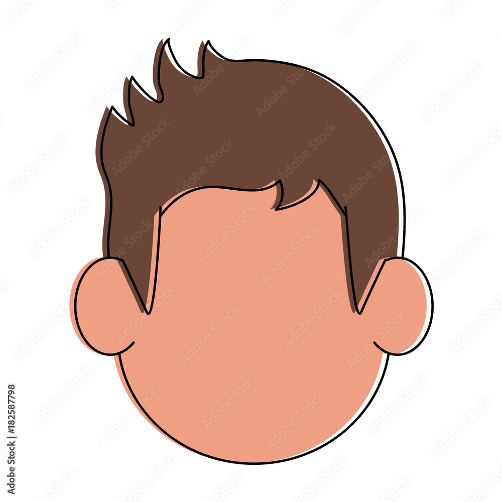 Man face cartoon icon vector illustration graphic design Man face cartoon icon vector illustration graphic design