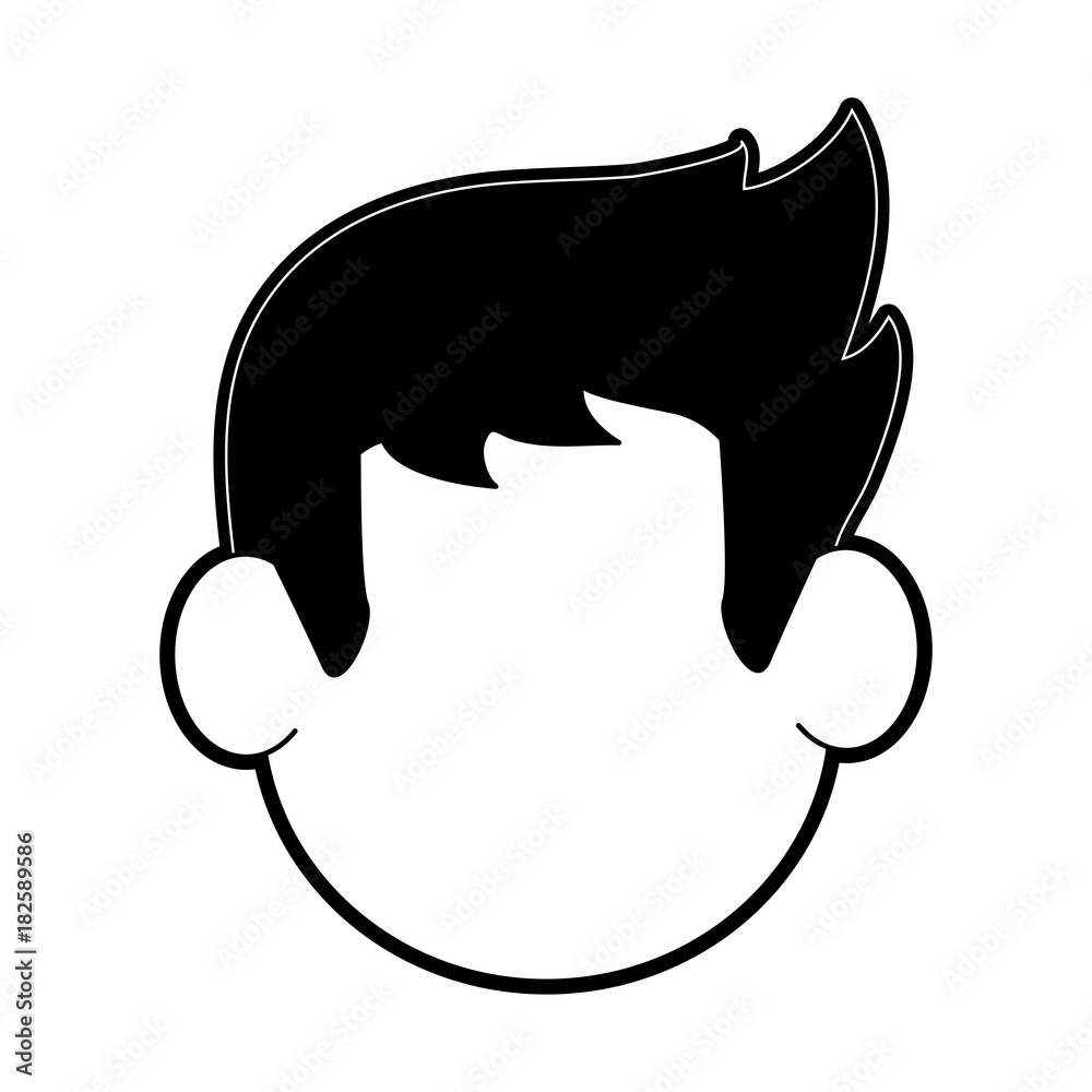 Man face cartoon icon vector illustration graphic design Man face cartoon icon vector illustration graphic design