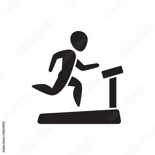 man on treadmill icon illustration