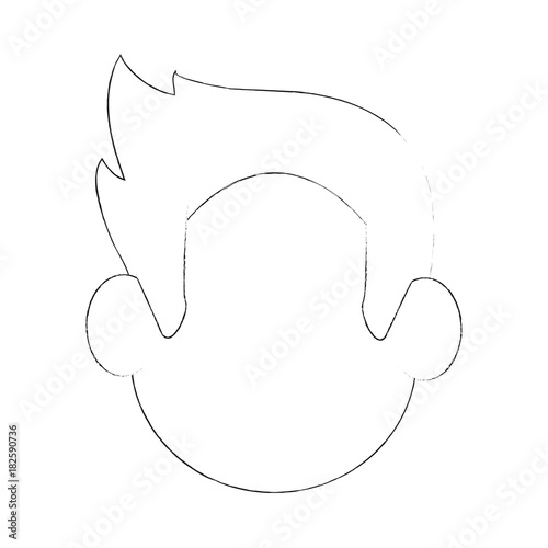 Man face cartoon icon vector illustration graphic design