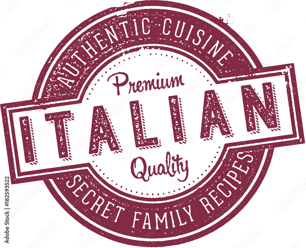 Vintage Italian Cuisine Restaurant Sign Stock Vector Adobe Stock