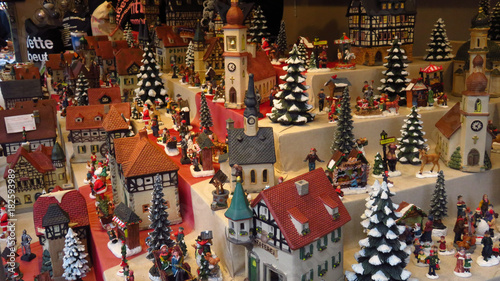 Decorative Miniature Village at Christmas Market
