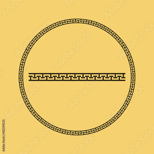 Greek style ornamental decorative frame pattern isolated. Greek Ornament. Vector antique frame pack. Ethnic collections.