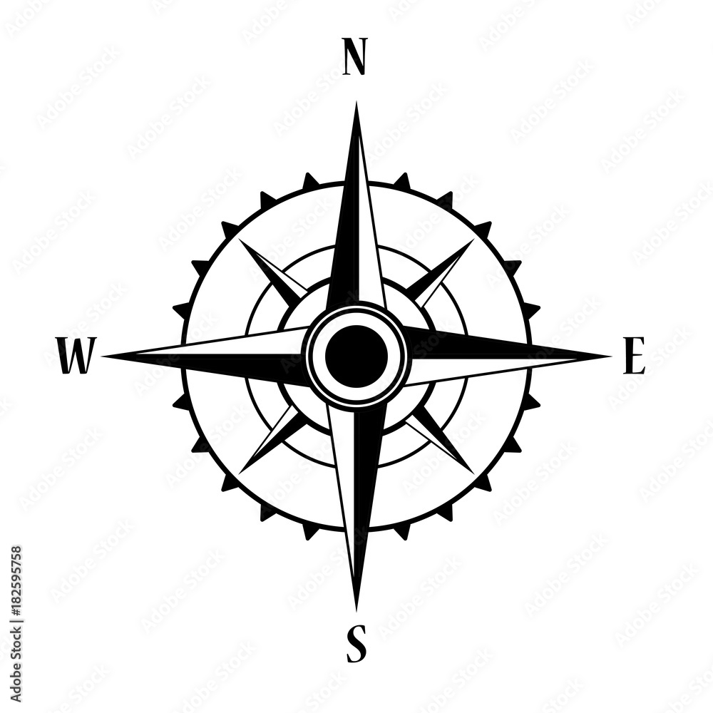 Wind rose compass vector symbol.Compass Icon design element Wind rose compass vector symbol.Compass Icon design element