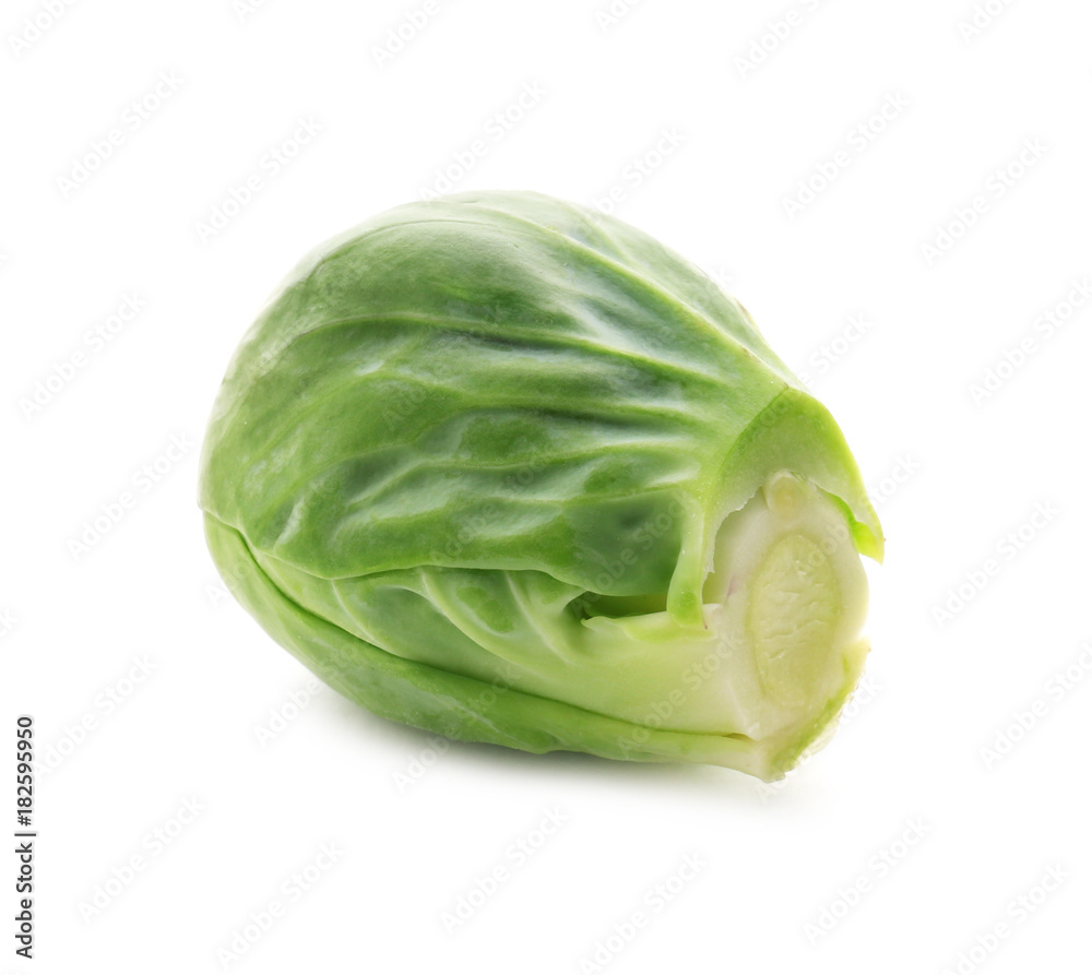 Fototapeta premium Fresh Brussels sprout isolated on white