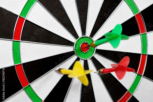 Dart stuck in a dartboard