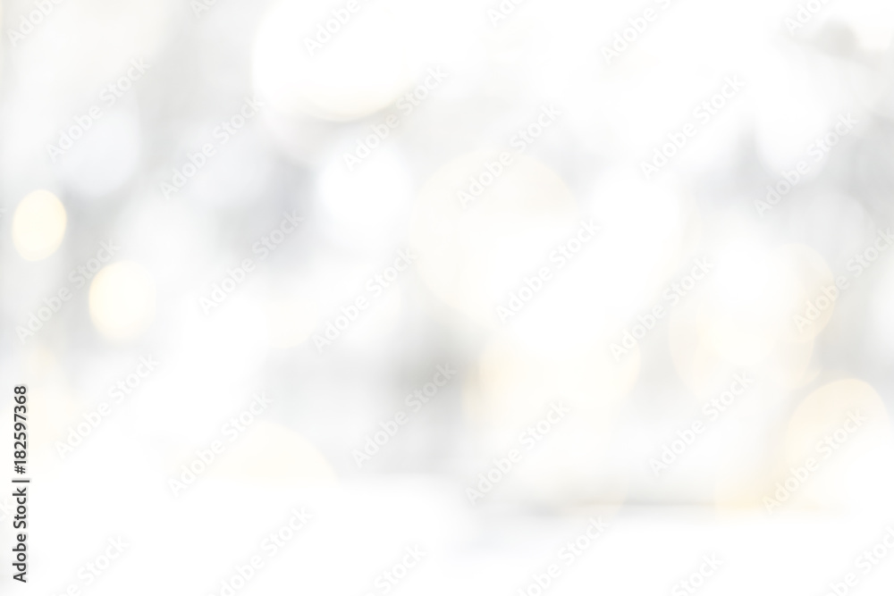 White bokeh lights defocused. Abstract background Stock Photo | Adobe Stock