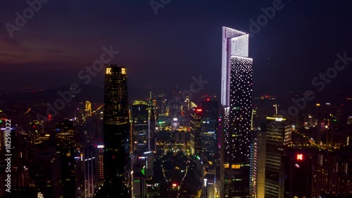 Wallpaper Mural night sunset time illuminated guangzhou downtown cityscape aerial panorama 4k timelapse china
 Torontodigital.ca