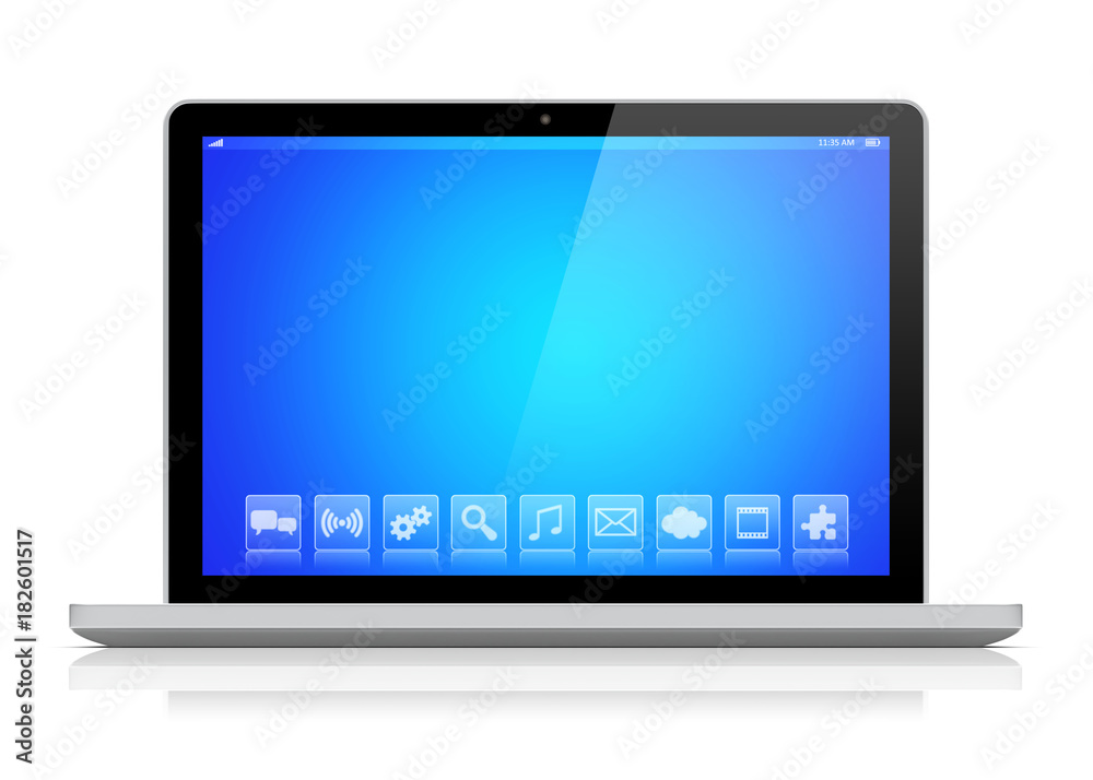 Laptop on a white Laptop on a white