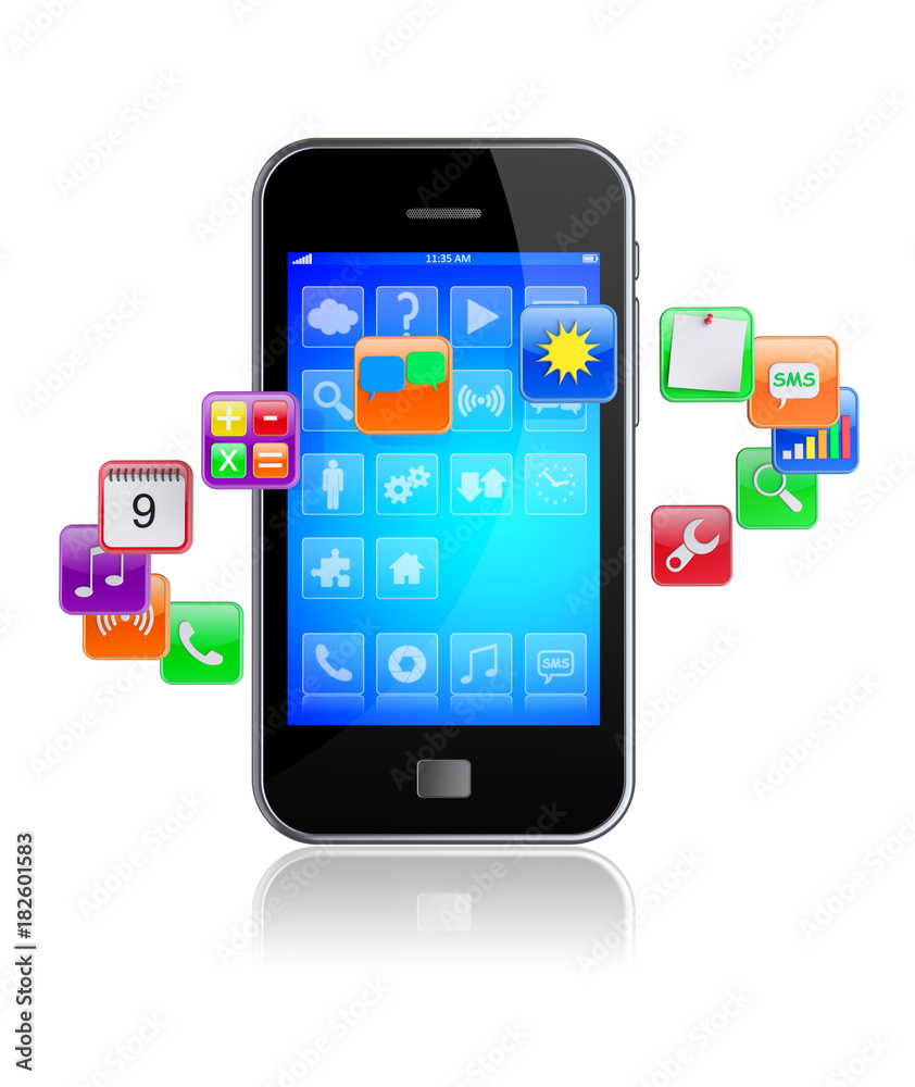 Smart phone apps icons